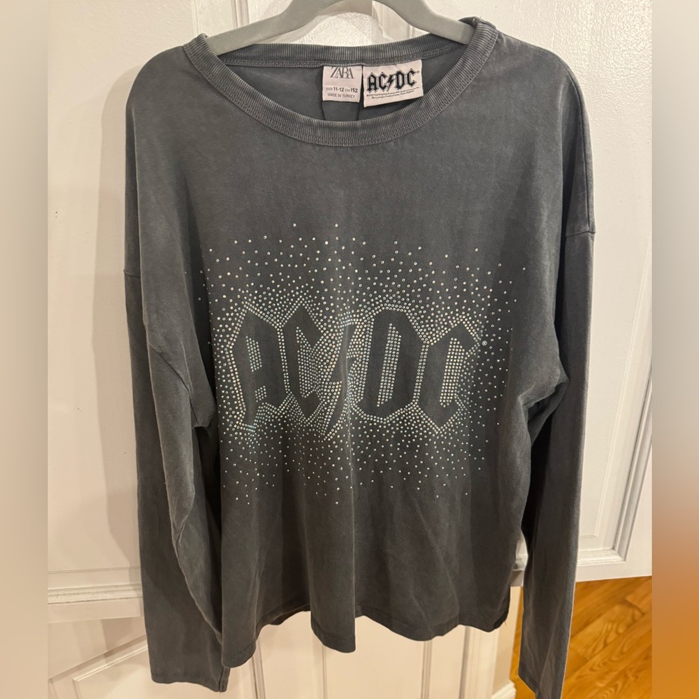 Zara AC/DC Bling Shirt. Size 11/12. New with Tags.